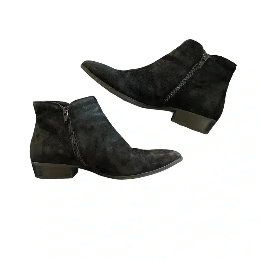 Naturalizer Women's Black Suede Ankle Boots, women’s Size 8.5